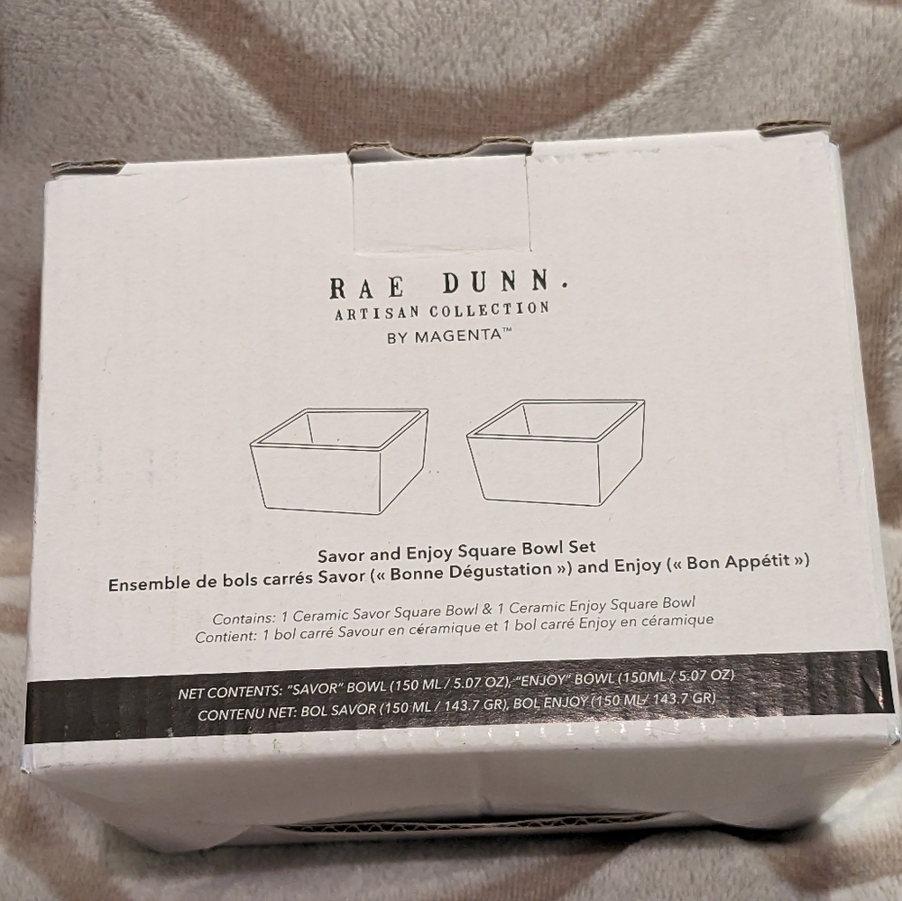 NWT Rae Dunn Savor And Enjoy Bowls